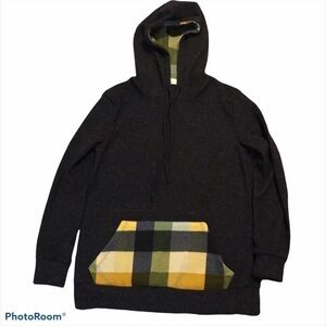 Black and Yellow Plaid Hoodie